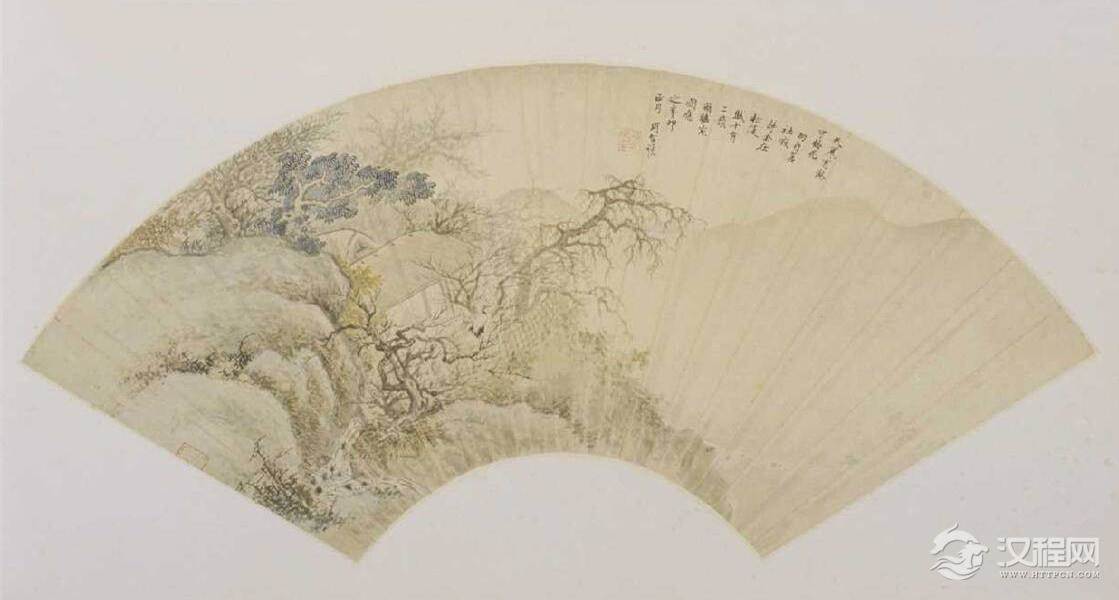 祖孙画家：项元汴 项圣谟与大树风号图 