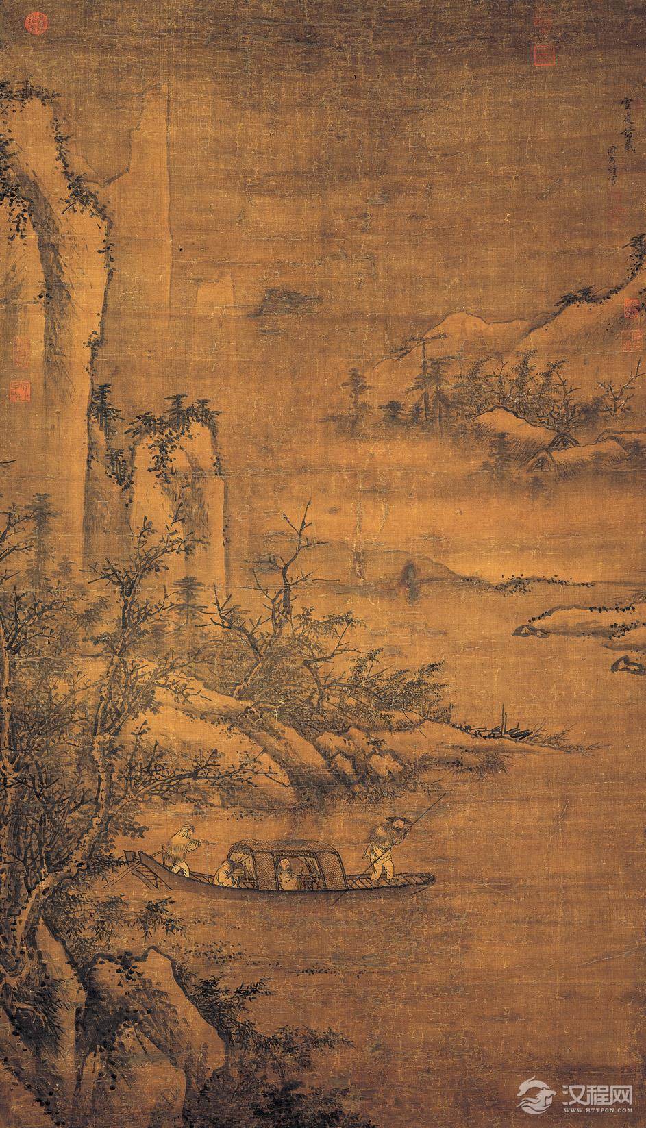 明宫廷画家 周文靖画选 雪夜访戴图