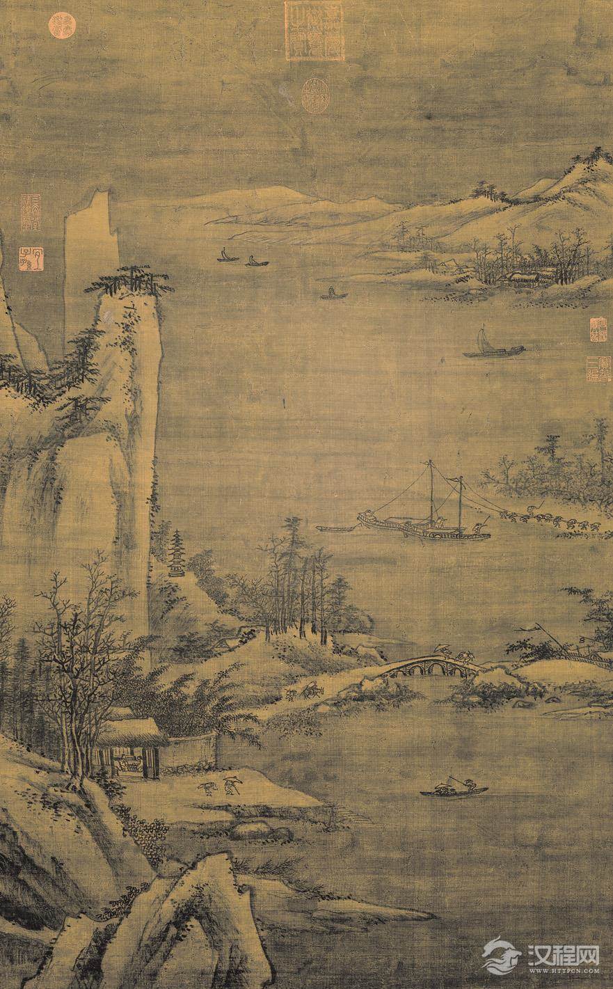 明宫廷画家 周文靖画选 雪夜访戴图 