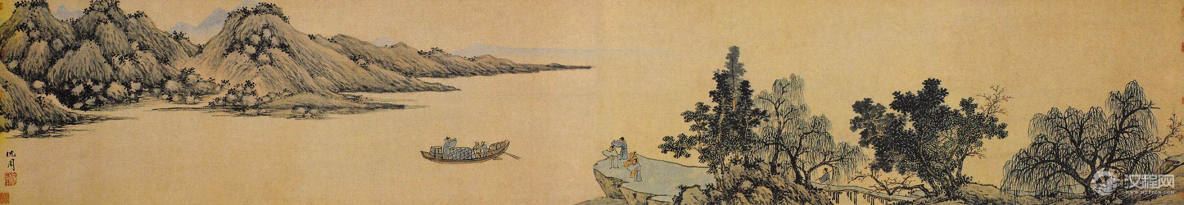 明四家沈周画选 庐山高图（百幅中国名画） - 潮河边人 - 潮河边人博客