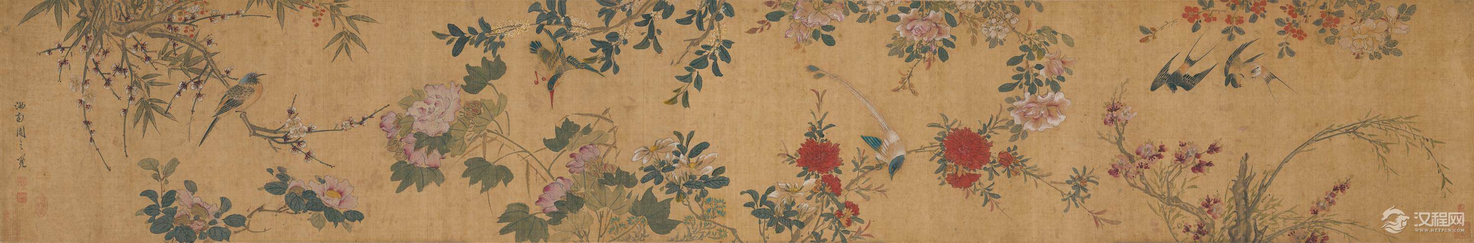 明 周之冕画选 百花图卷