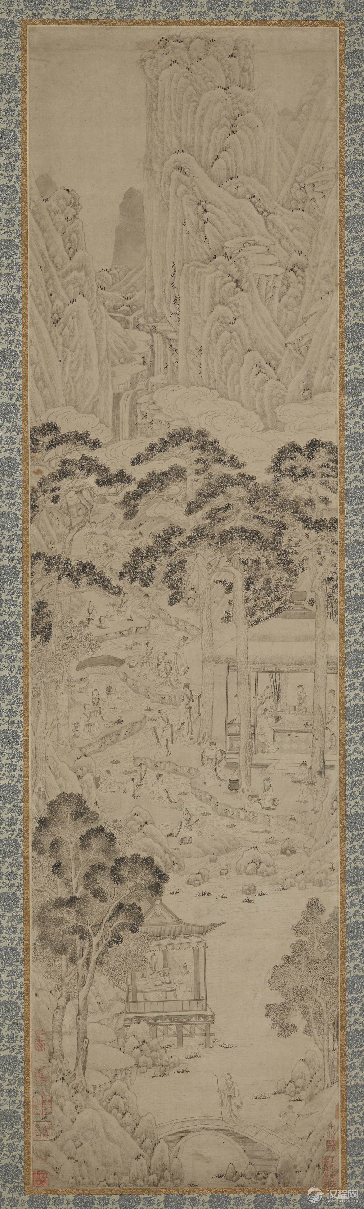 明 尤求画选 寒山拾得图