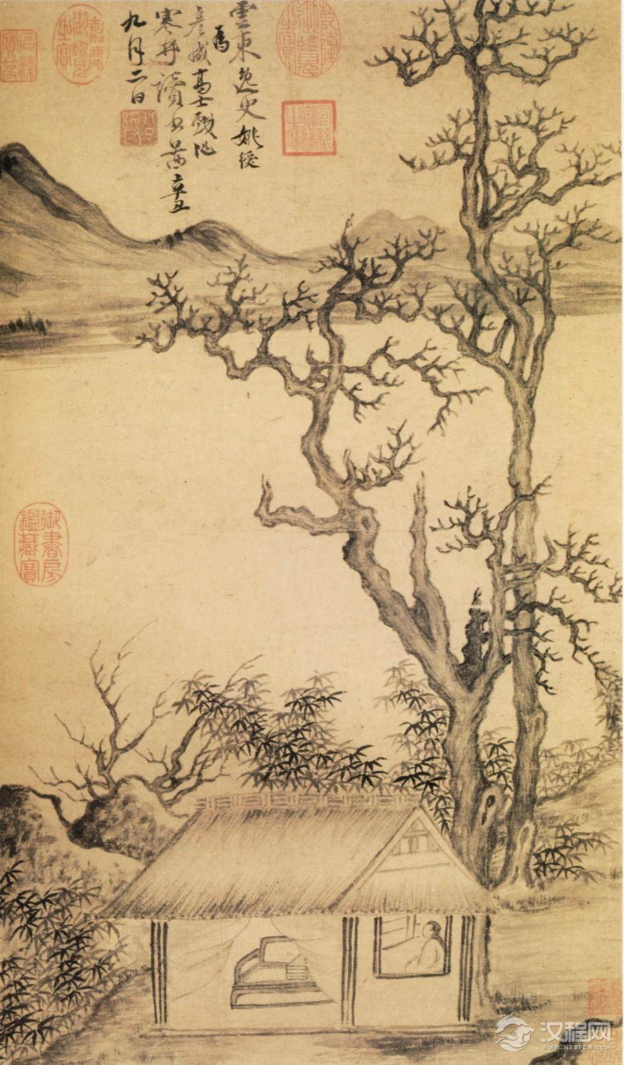 明 姚绶画选 红梅图卷 