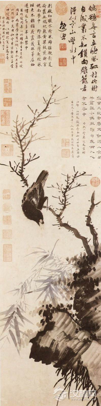 明 姚绶画选 红梅图卷 