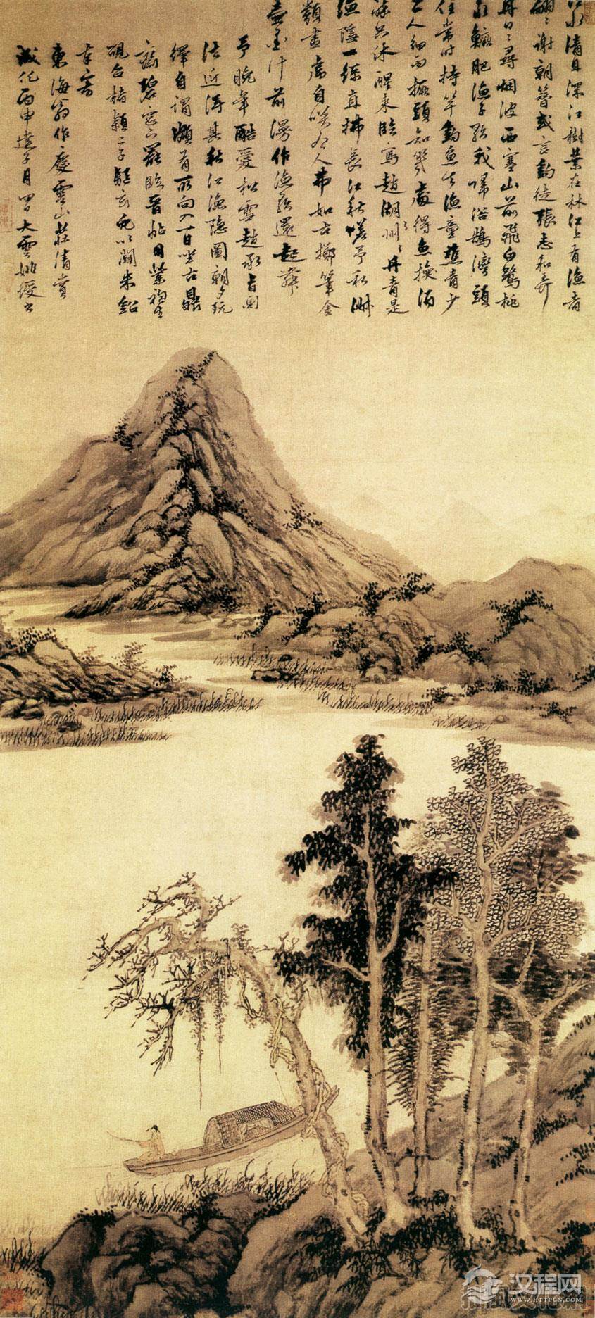 明 姚绶画选 红梅图卷