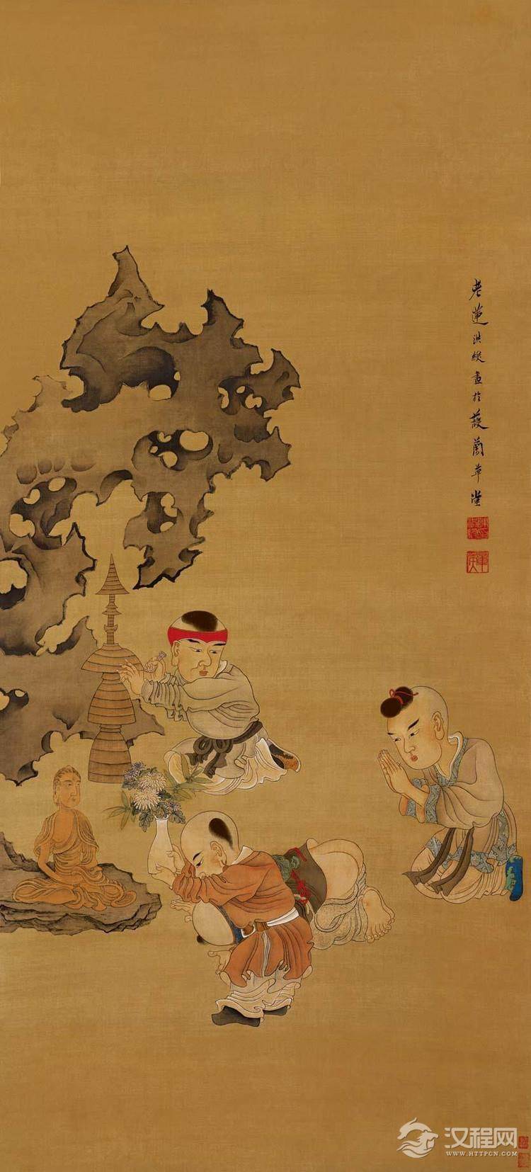 陈洪绶 品茶图 - 中艺图文工作室 - 中艺图文工作室