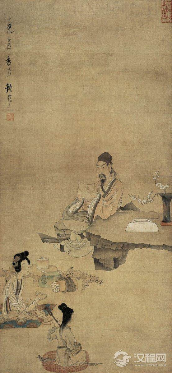 陈洪绶 品茶图 - 中艺图文工作室 - 中艺图文工作室