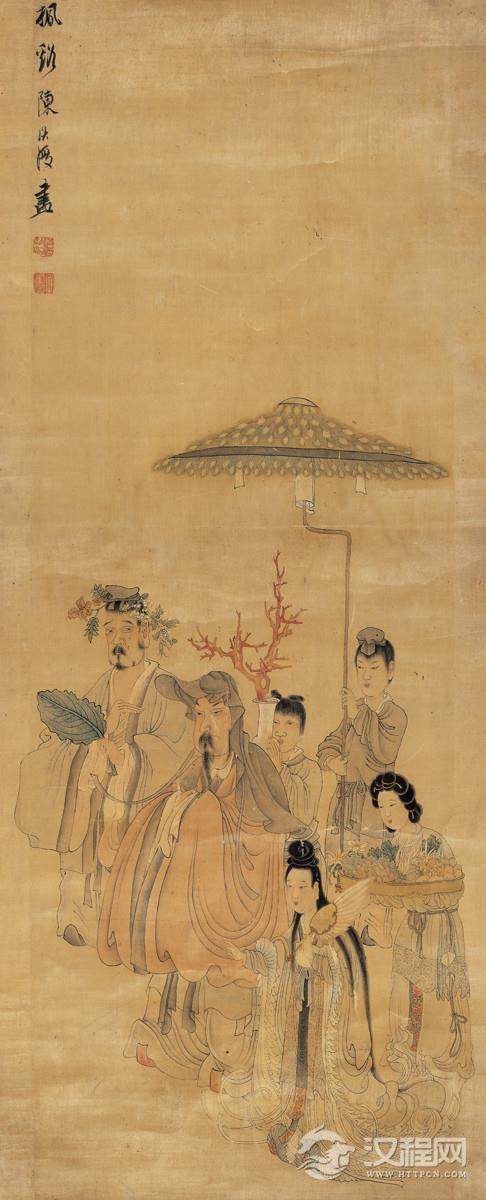 陈洪绶 品茶图 - 中艺图文工作室 - 中艺图文工作室