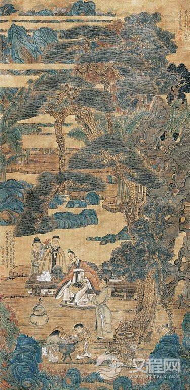 陈洪绶 品茶图 - 中艺图文工作室 - 中艺图文工作室