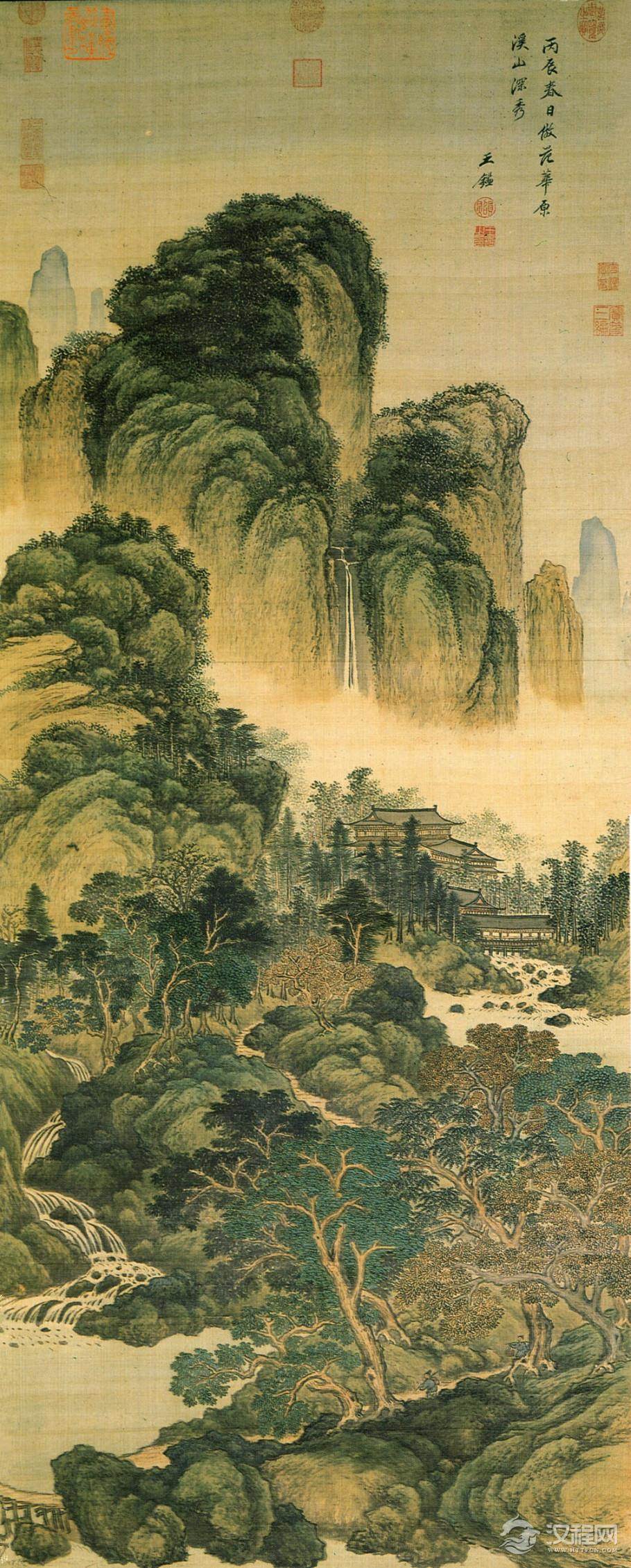 清初四家：王鉴画选 长松仙馆图（百幅中国名画） 