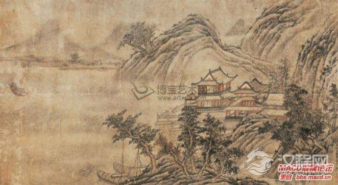 清&nbsp;<wbr>张学曾山水画作品