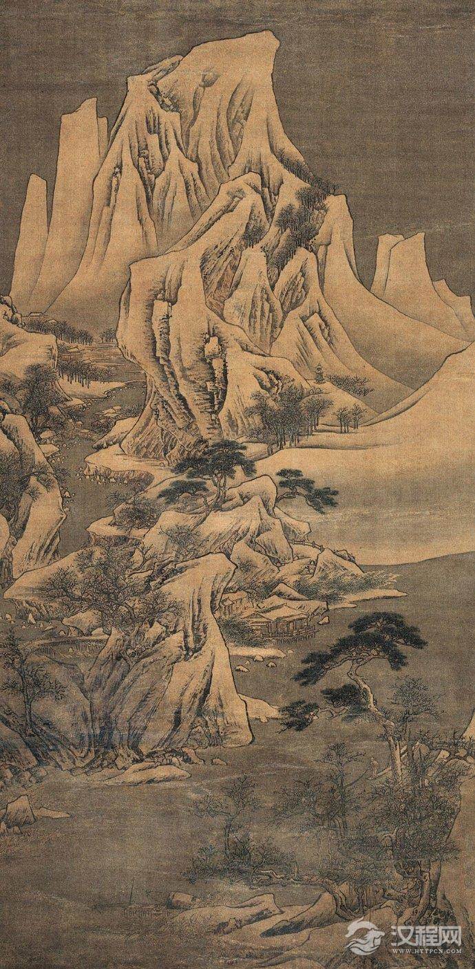 清&nbsp;<wbr>张学曾山水画作品