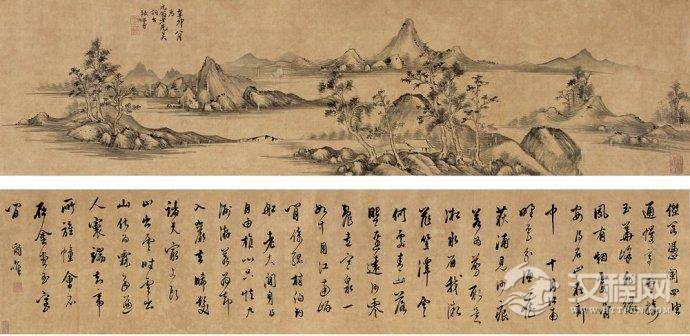 清&nbsp;<wbr>张学曾山水画作品