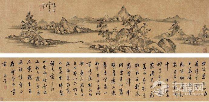 清&nbsp;<wbr>张学曾山水画作品