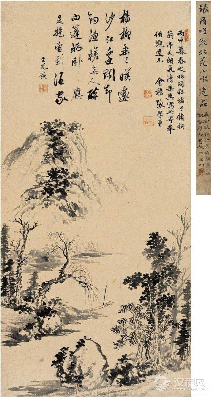 清&nbsp;<wbr>张学曾山水画作品