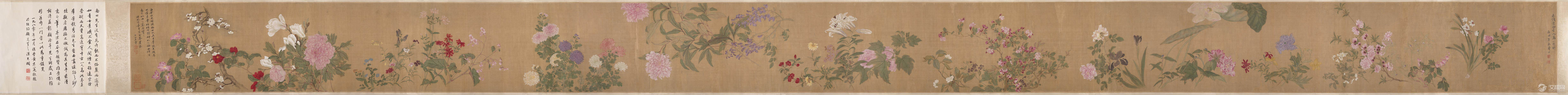 锦石秋花图与恽寿平作品(百幅中国名画) 