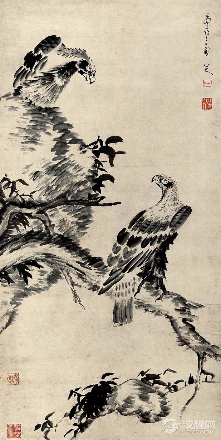 清四僧：八大山人朱耷画选 荷石水禽图（百幅中国名画) - 中艺图文工作室 - 中艺图文工作室