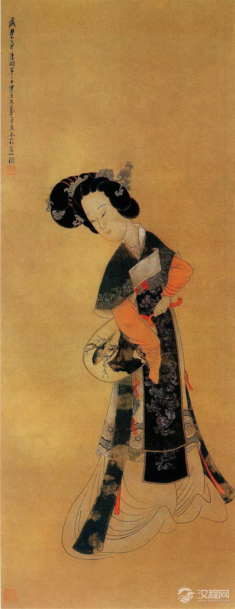 清 任熊 湘夫人图