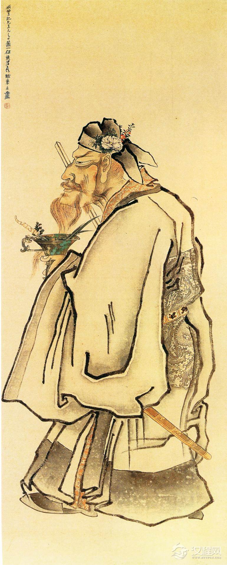 清 任熊 湘夫人图