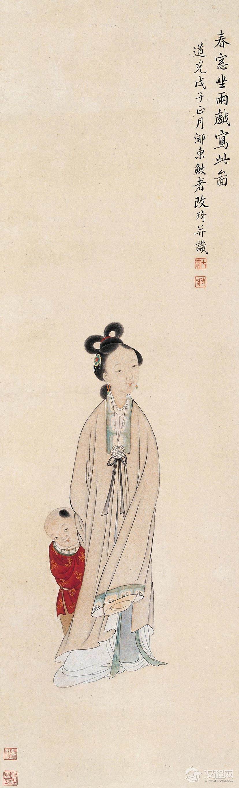 清 改琦人物仕女画