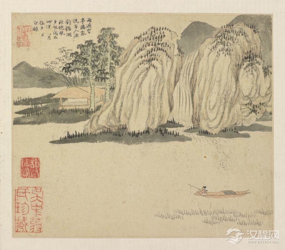 清 柳如是 人物山水册 美国弗利尔美术馆藏