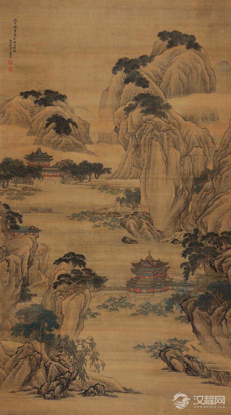 清 王云画选 休园图