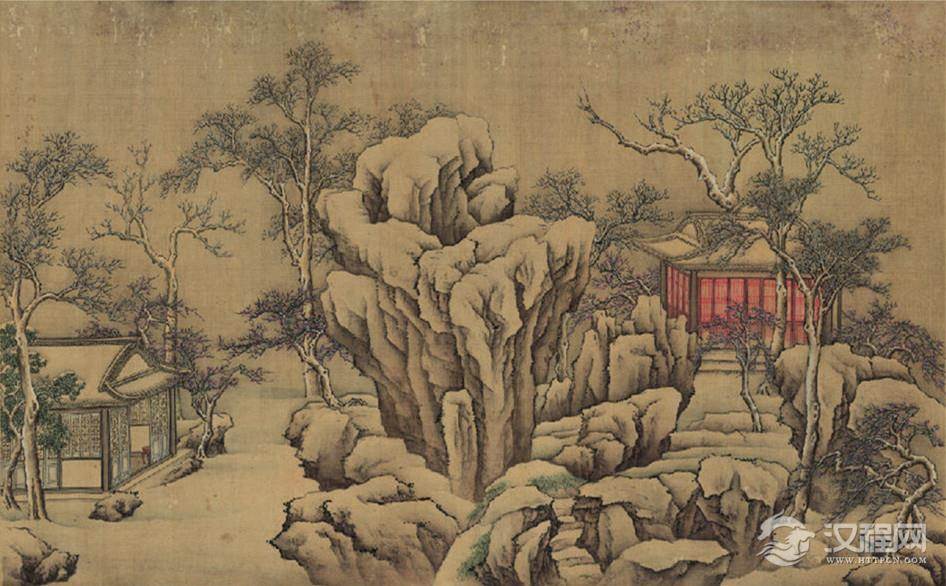 清 王云画选 休园图