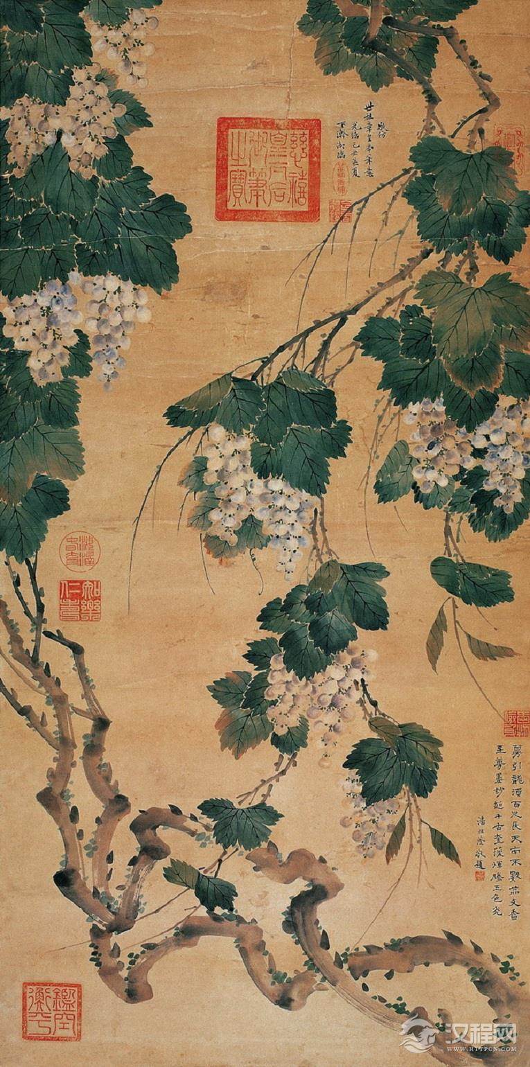 慈禧 葡萄图 (百幅中国名画) 