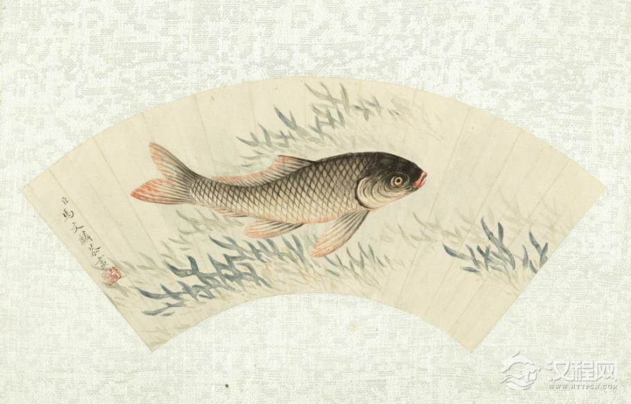 清 马文麟 画鱼藻 台北故宫博物院藏