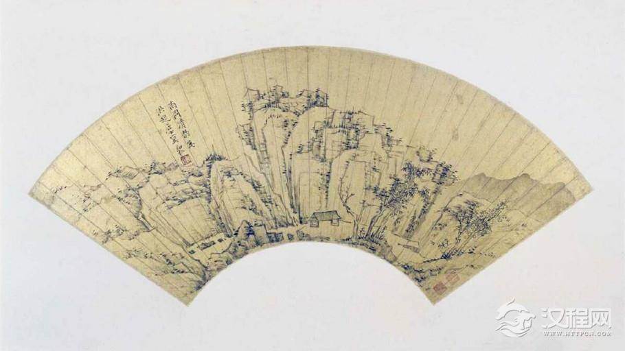 清四僧：弘仁画选 天都峰图轴（百幅中国名画) 