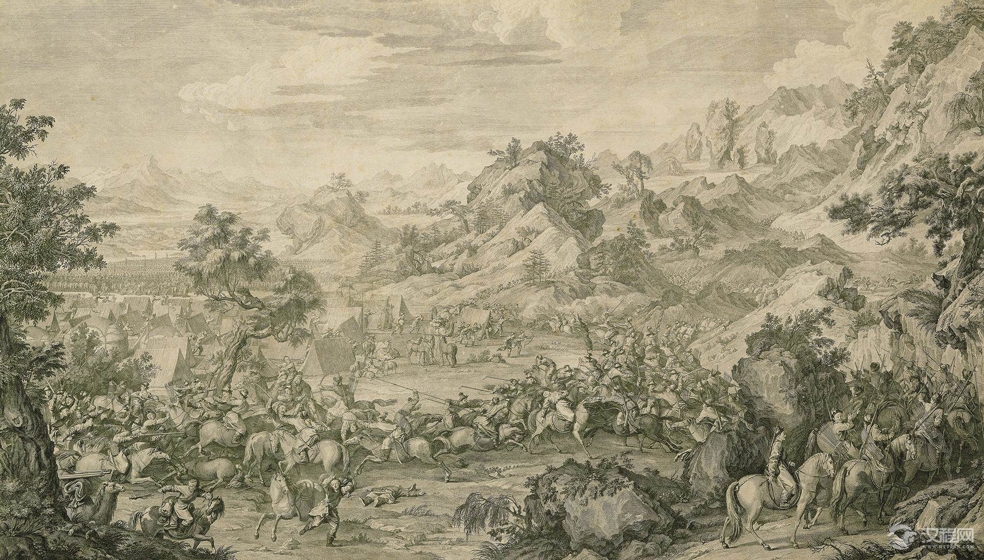 平定准部回部得胜图 郎世宁等作 