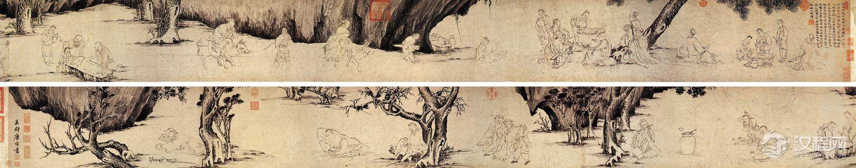 临李公麟饮中八仙图