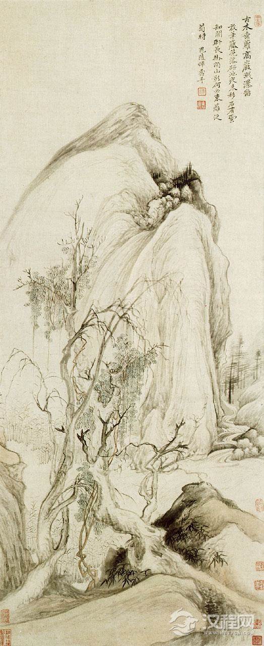 清 恽寿平《古木垂萝图》