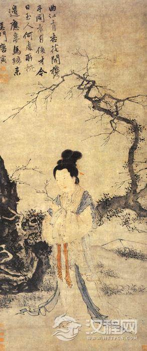 杏花仕女图