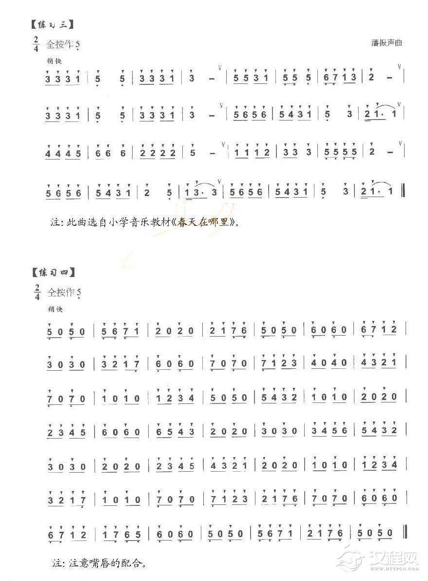 巴乌舌吐音强化练习