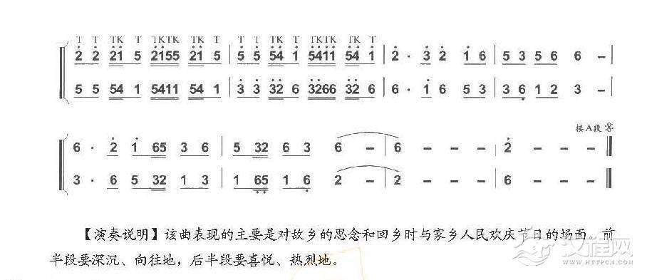 巴乌中高级乐曲《梦回景颇山》曹鹏举曲