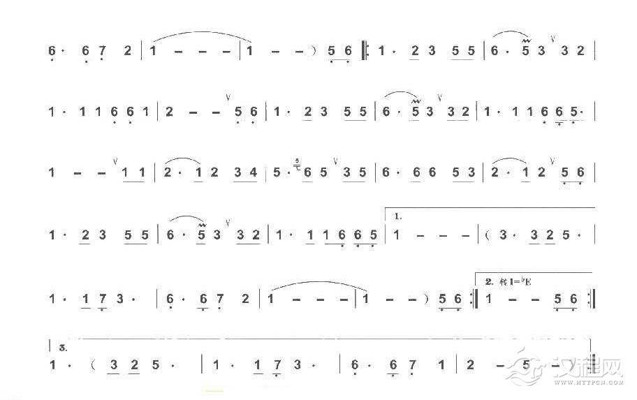 巴乌通俗乐曲《萍 聚》罗大佑曲