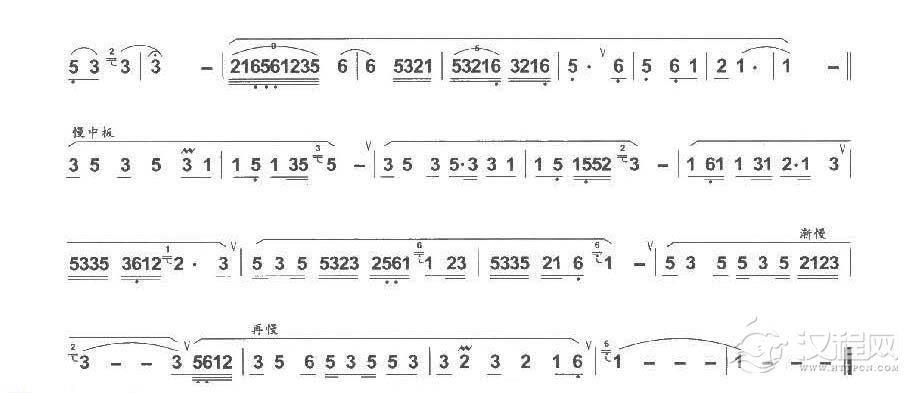 巴乌中高级乐曲《迷人的葫芦箫》杨建生曲