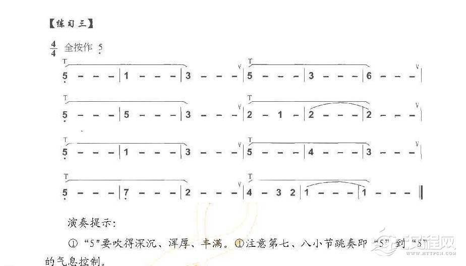 巴乌元气息练习《巴乌长音练习》