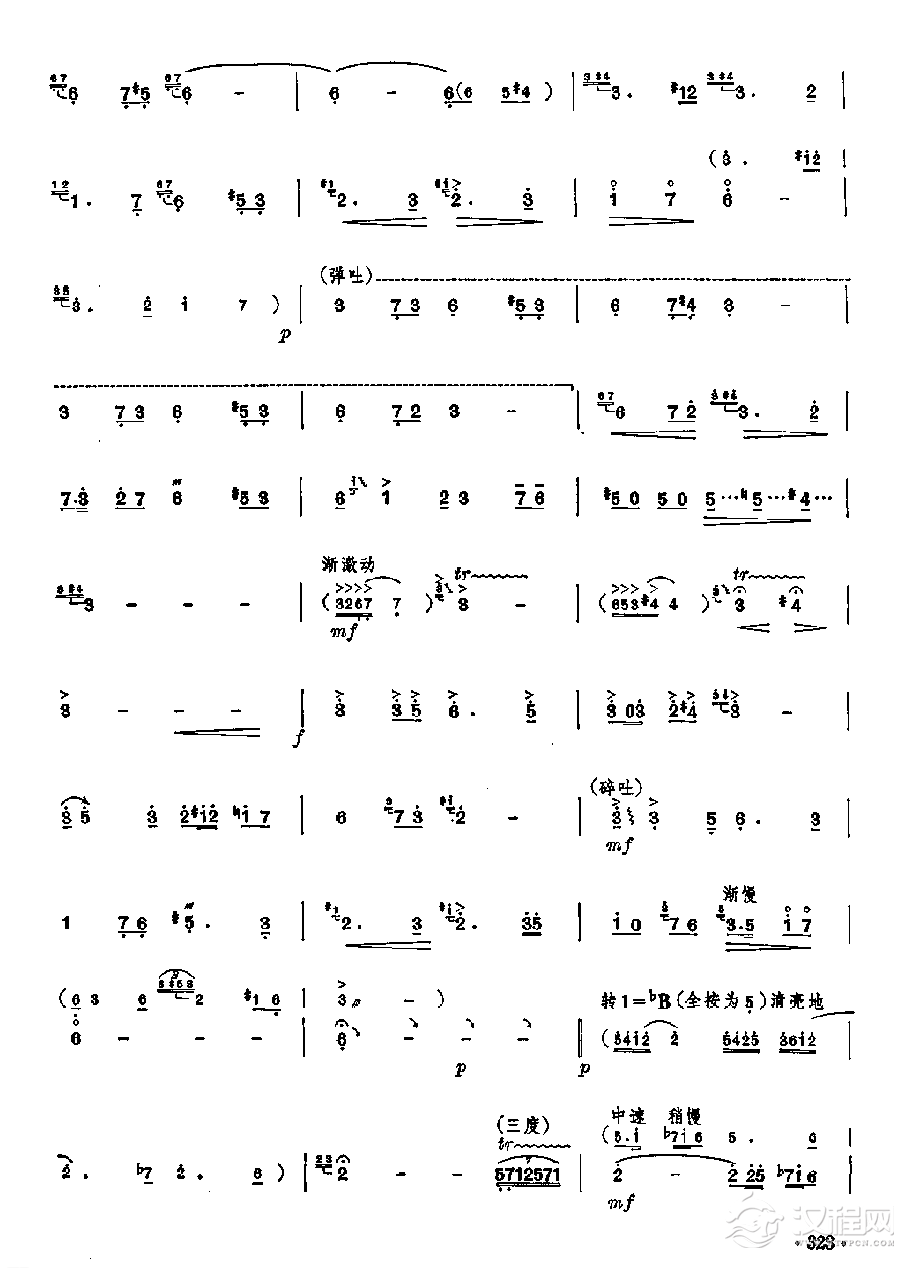 笛子独奏曲《冷月》涂伟耀、陈述刘/曲