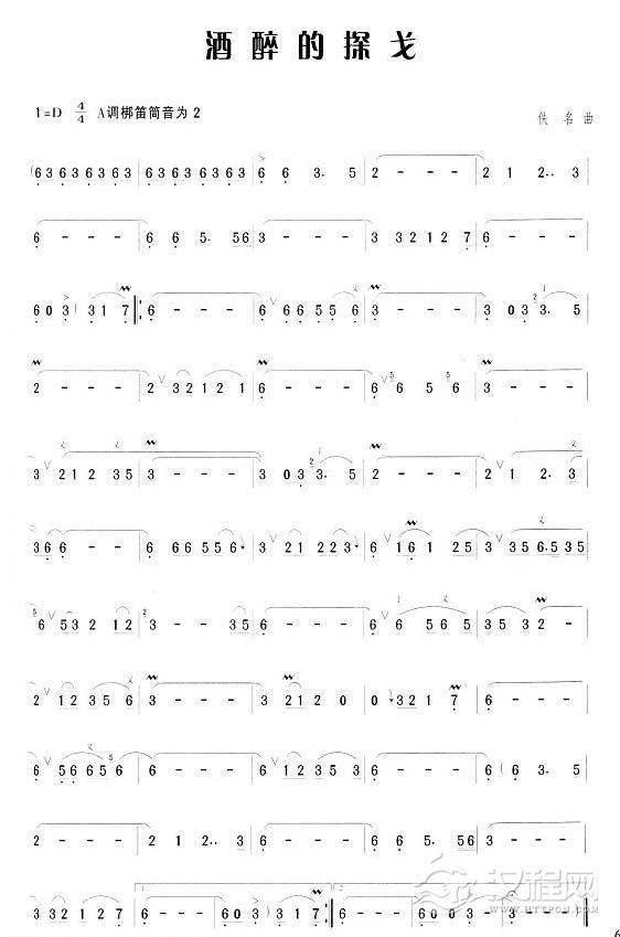 笛子流行金曲《酒醉的探戈》