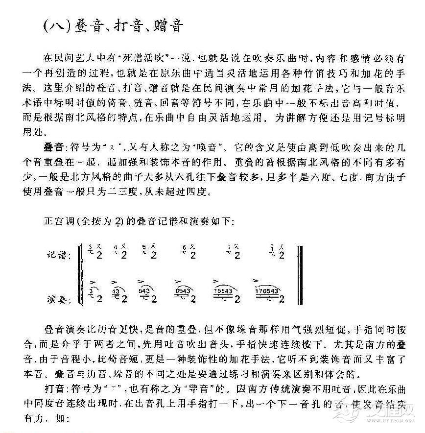 竹笛演奏技巧之《叠音、打音、赠音》介绍