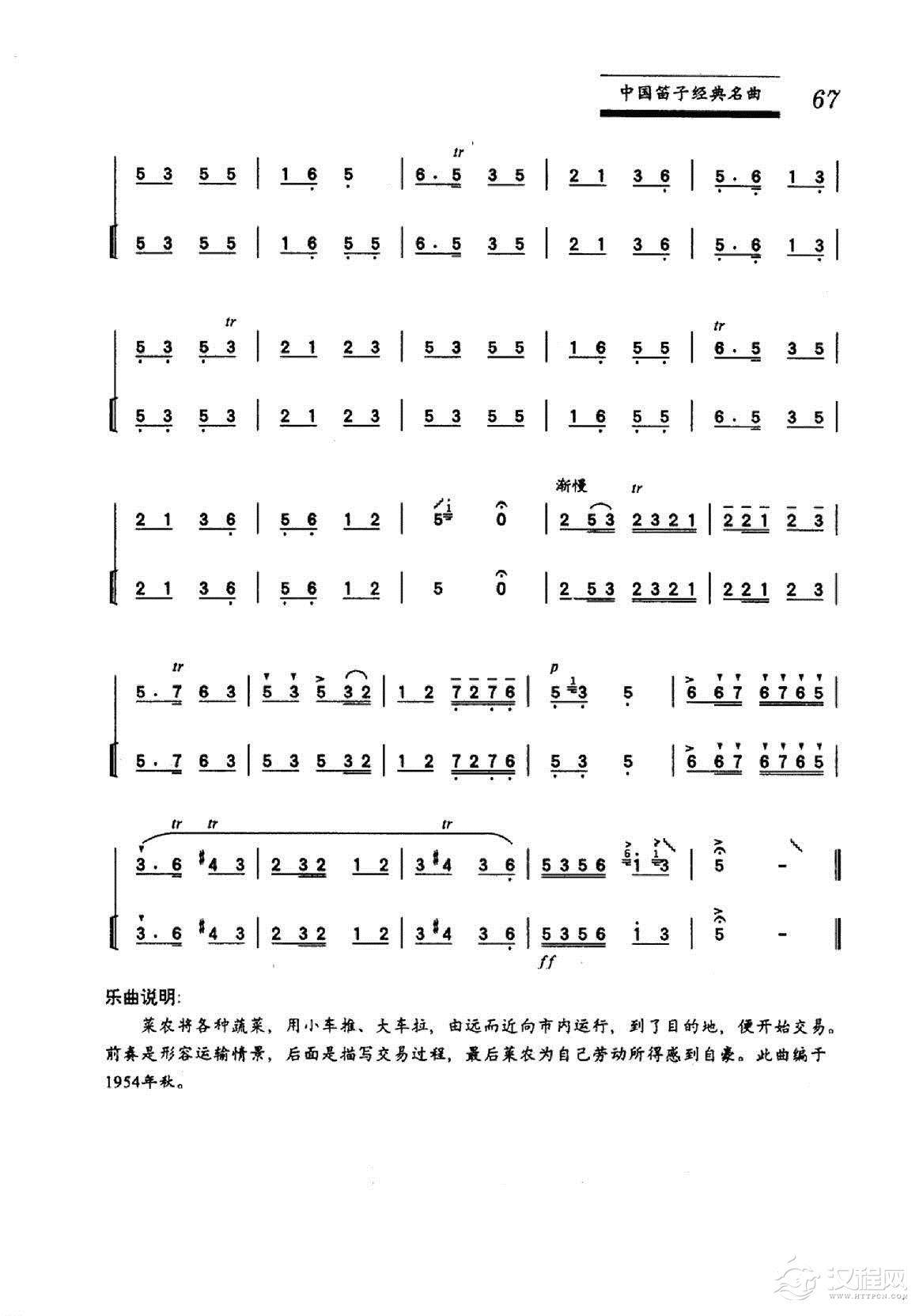 中国笛子名曲《卖菜》山西民歌