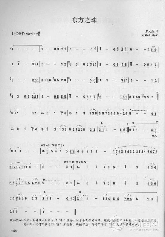简单易学的竹笛独奏曲《东方之珠》罗大佑 曲