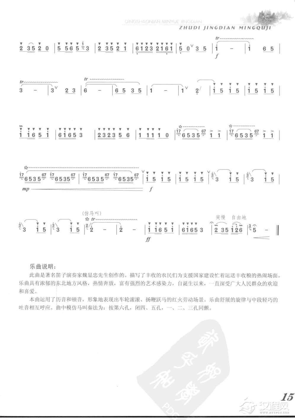 张维良竹笛经典名曲《扬鞭催马运粮忙》魏显忠曲 