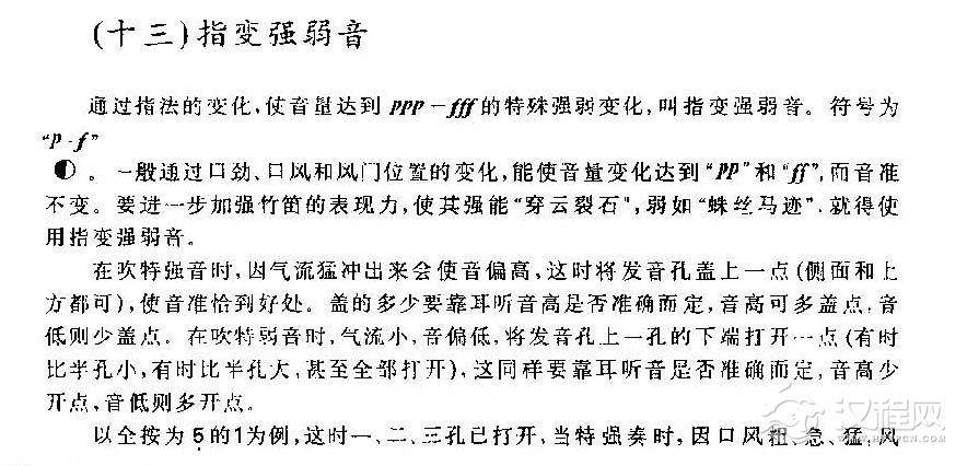 竹笛演奏技巧之《指变强弱音》介绍