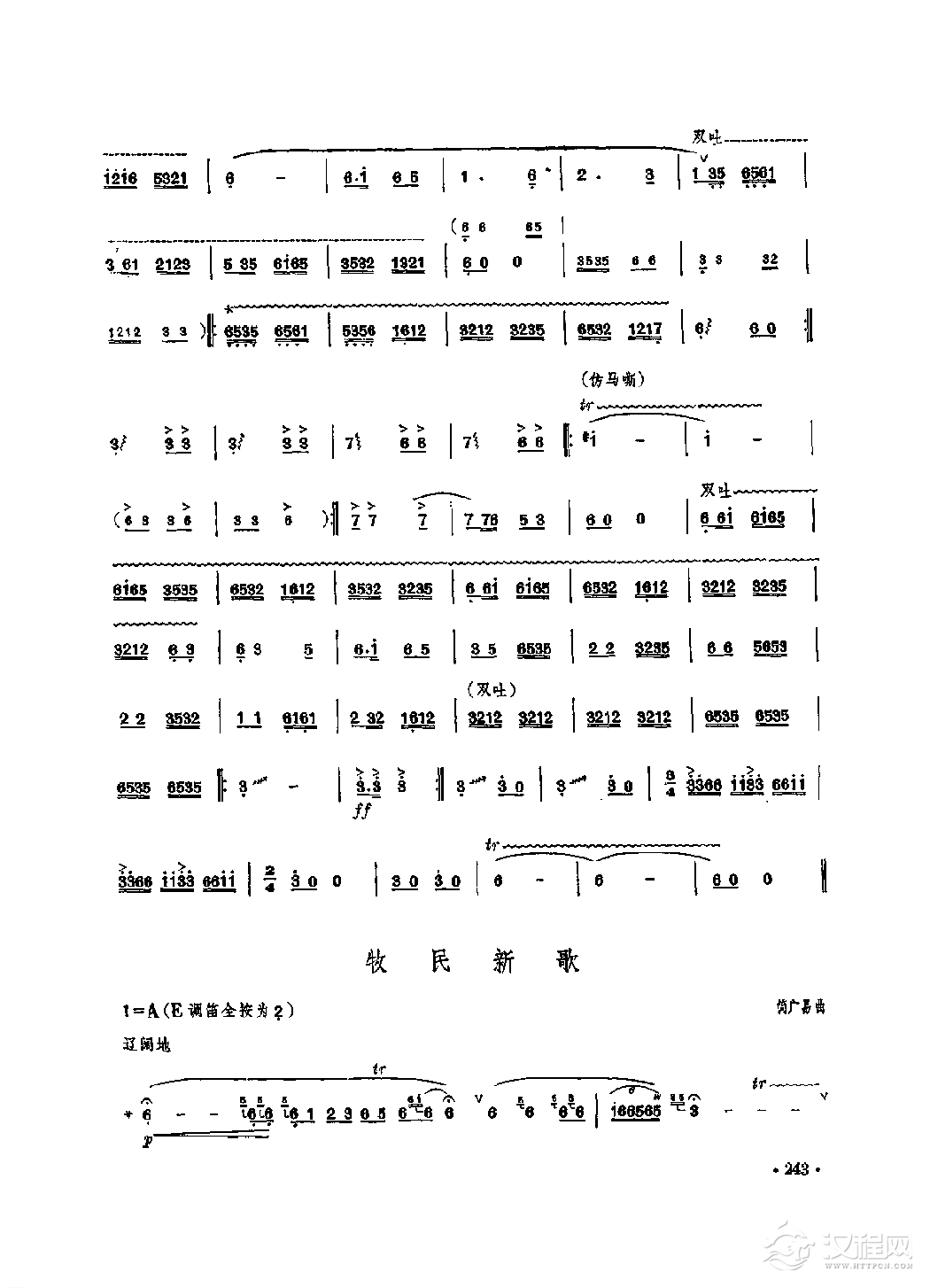笛子独奏曲《草原巡逻兵》曾永清、马光陆/曲
