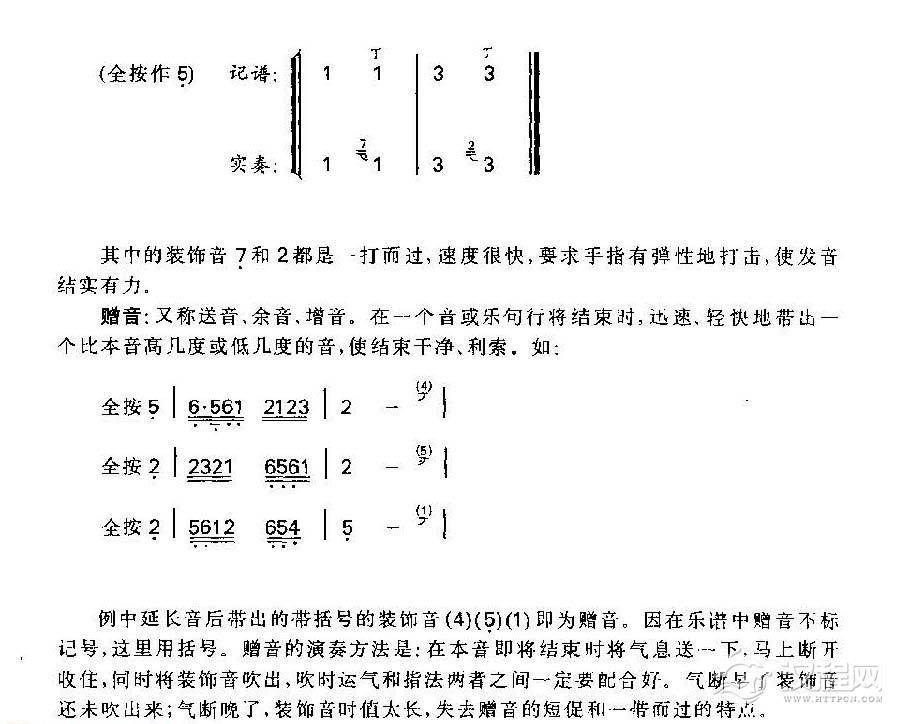 竹笛演奏技巧之《叠音、打音、赠音》介绍