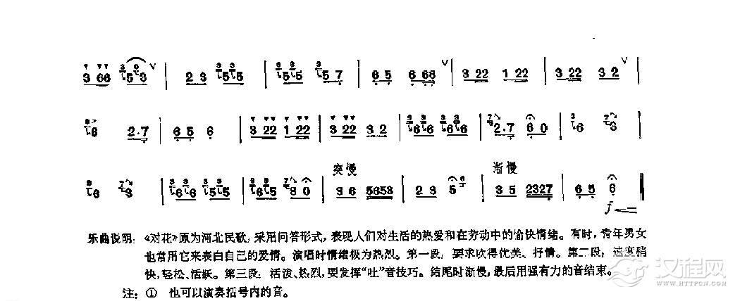 笛子独奏曲《对花》河北民歌 冯子存/编曲