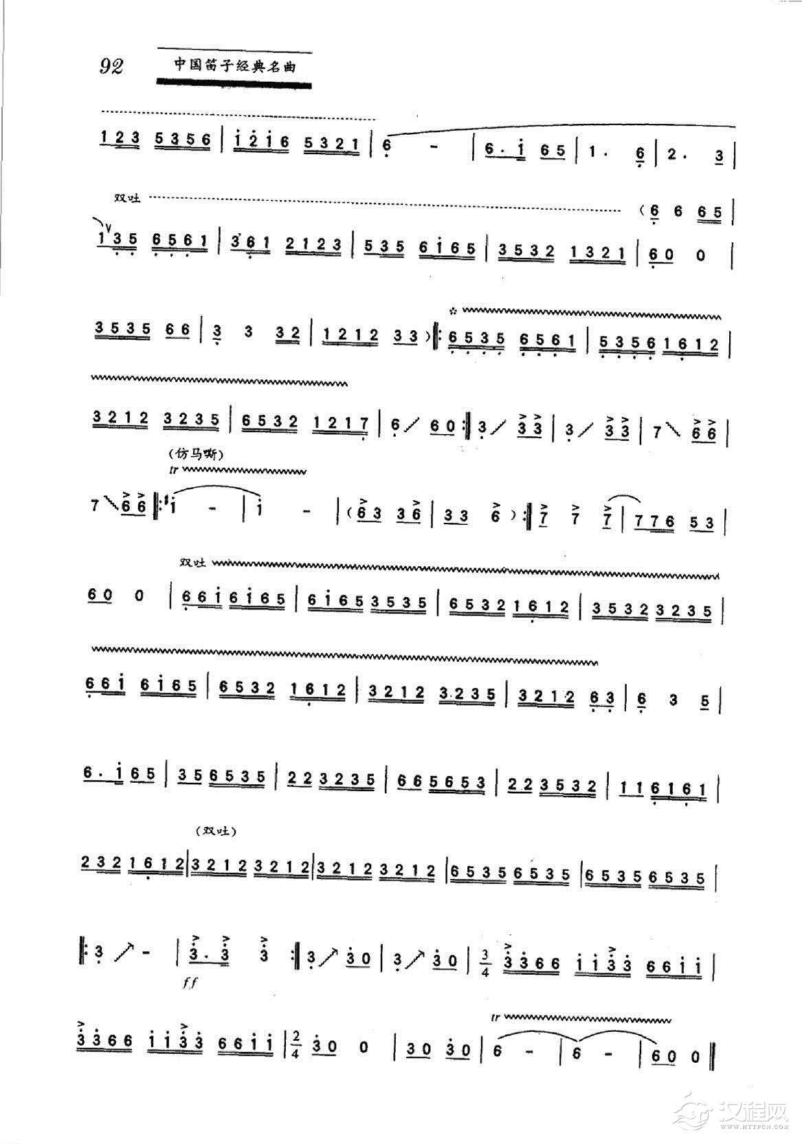 中国笛子名曲《草原巡逻兵》 曾永清、马光陆曲